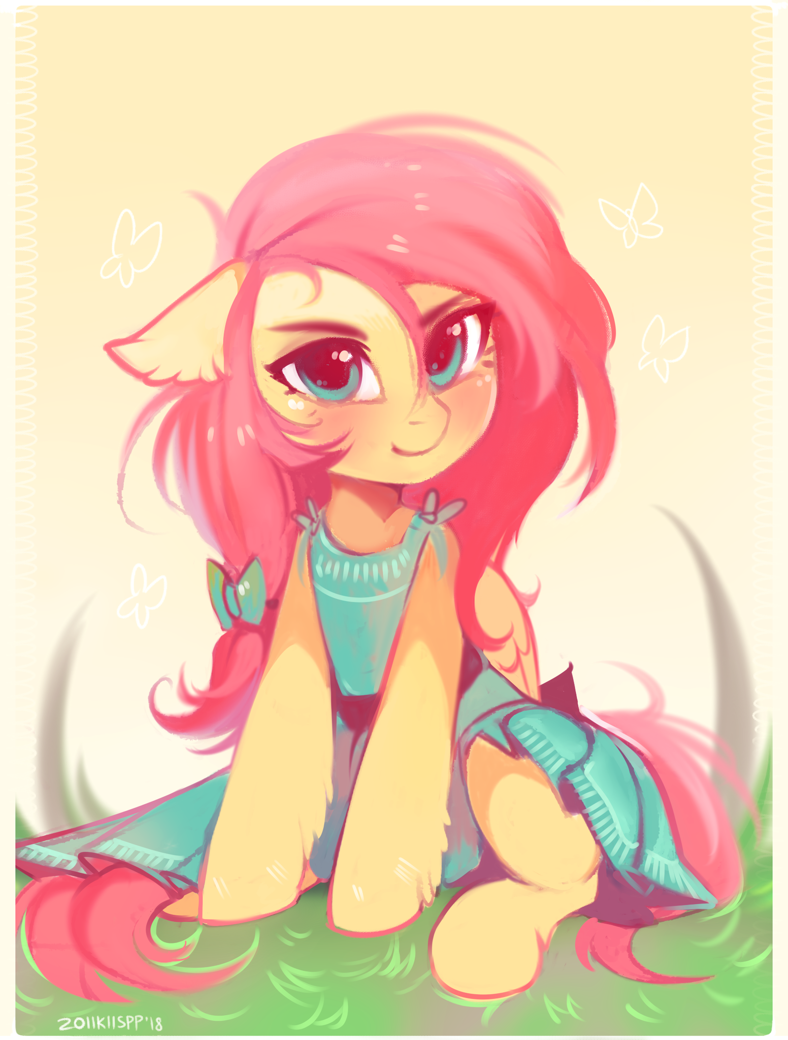 yellow cute - My little pony, PonyArt, Fluttershy, Lispp