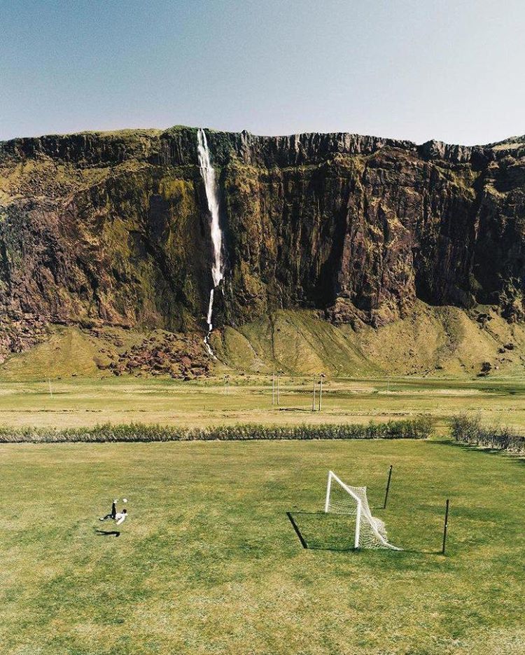 Meanwhile somewhere in Iceland - Iceland, Sport, Football, The photo, Nature, Waterfall, Beautiful view