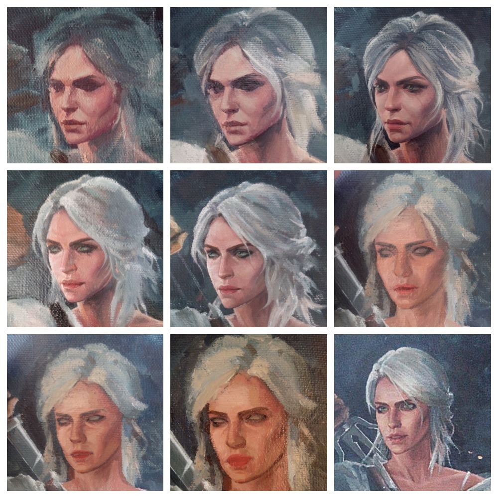 Ciri. - My, Ciri, The Witcher 3: Wild Hunt, Games, Portrait, Oil painting, Painting, Oil paints, Longpost, Witcher