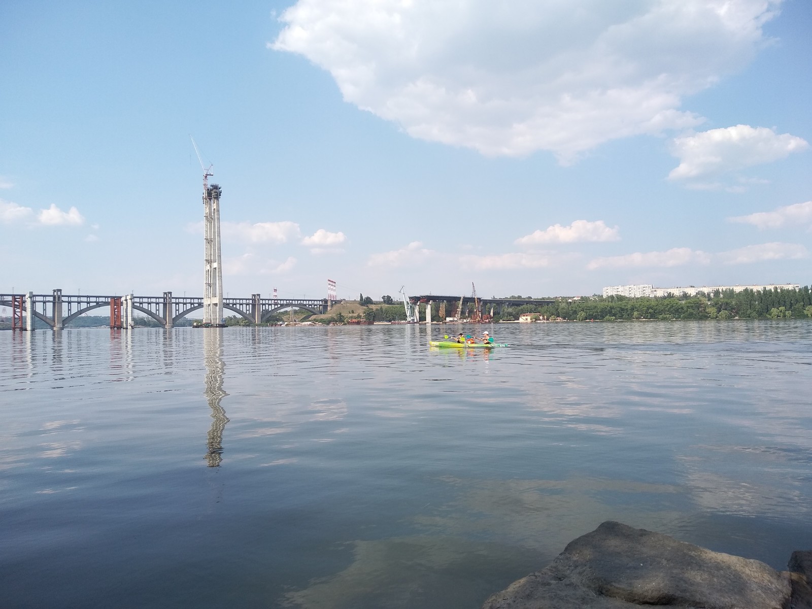 Just a photo from the shore of Khortitsa island, part 2 - My, , River, Dnieper, Zaporizhzhia, Bridge, Longpost, The photo, Khortytsia