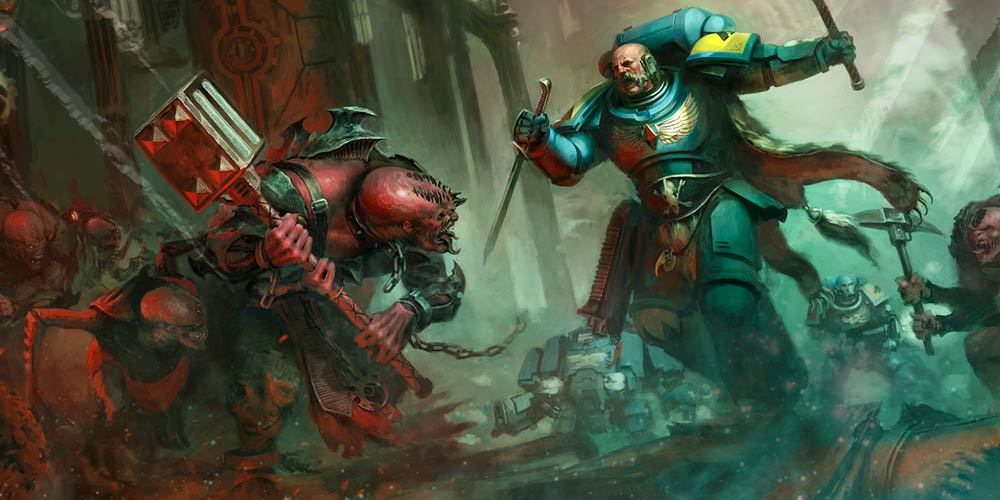 Волки против генокрадов - Warhammer 40k, Wh Art, Space wolves, Генокульт, Космодесант, Длиннопост