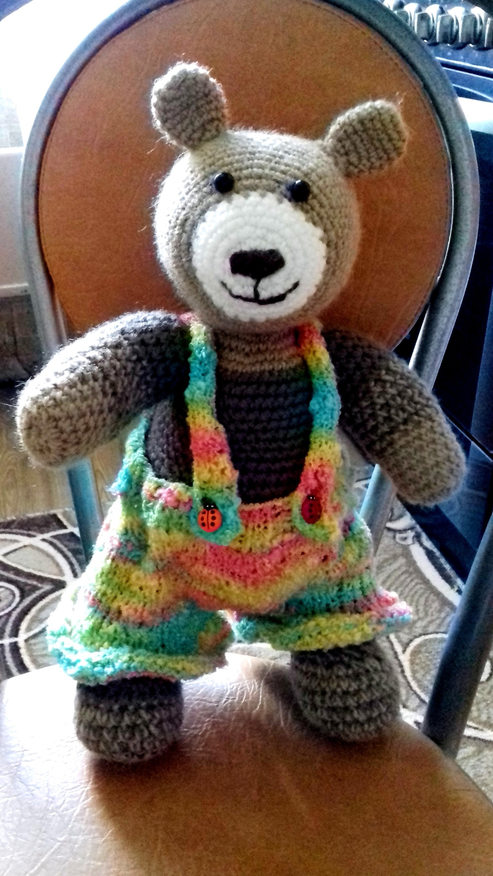 Masha. - My, Bear, Knitted toys, Friday tag is mine, Needlework, Knitting, Longpost, The Bears