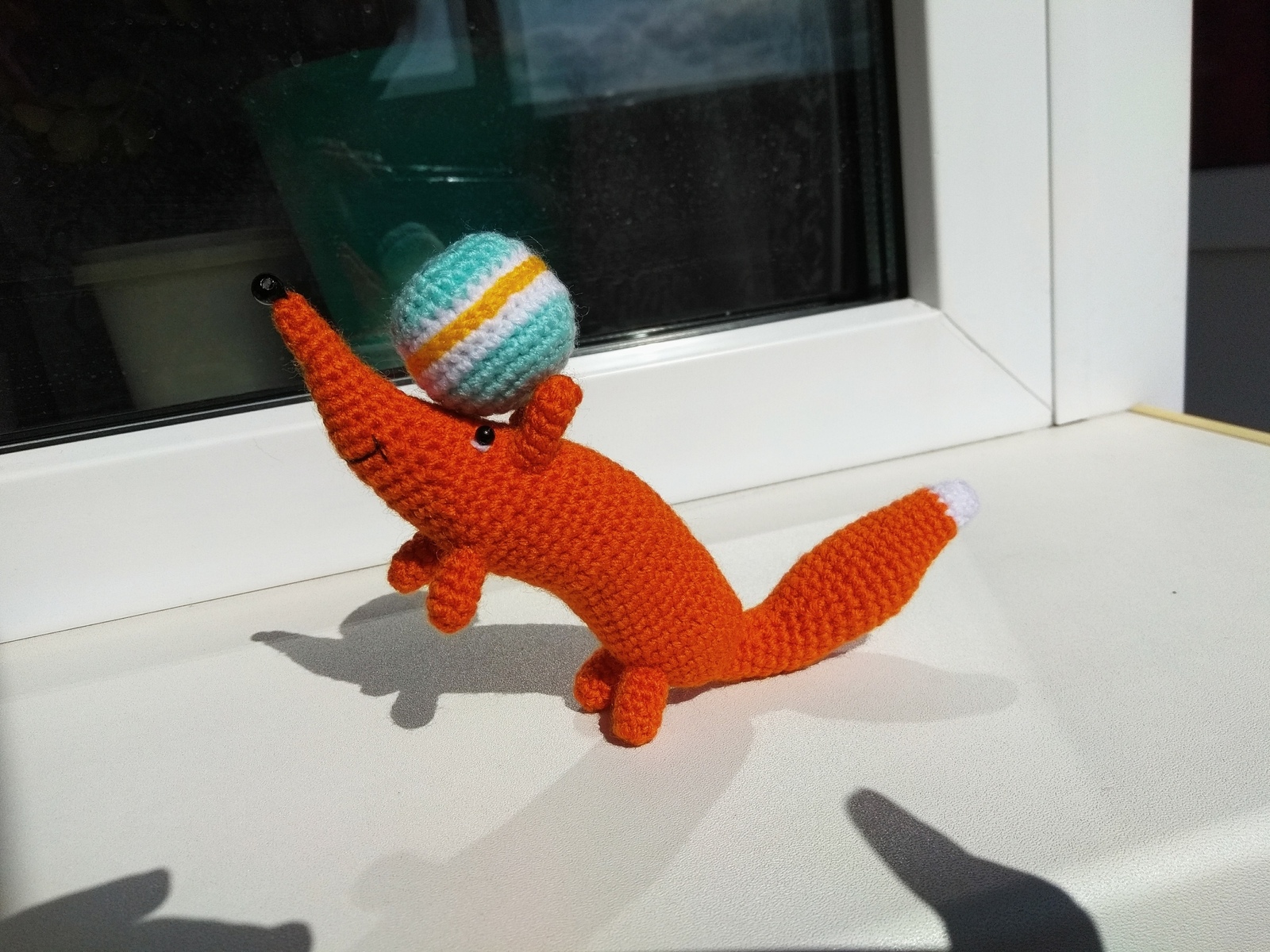 Fox-Nekolbasa - My, Fox, Longpost, Crochet, Needlework, Needlework without process, Knitted toys, Handmade