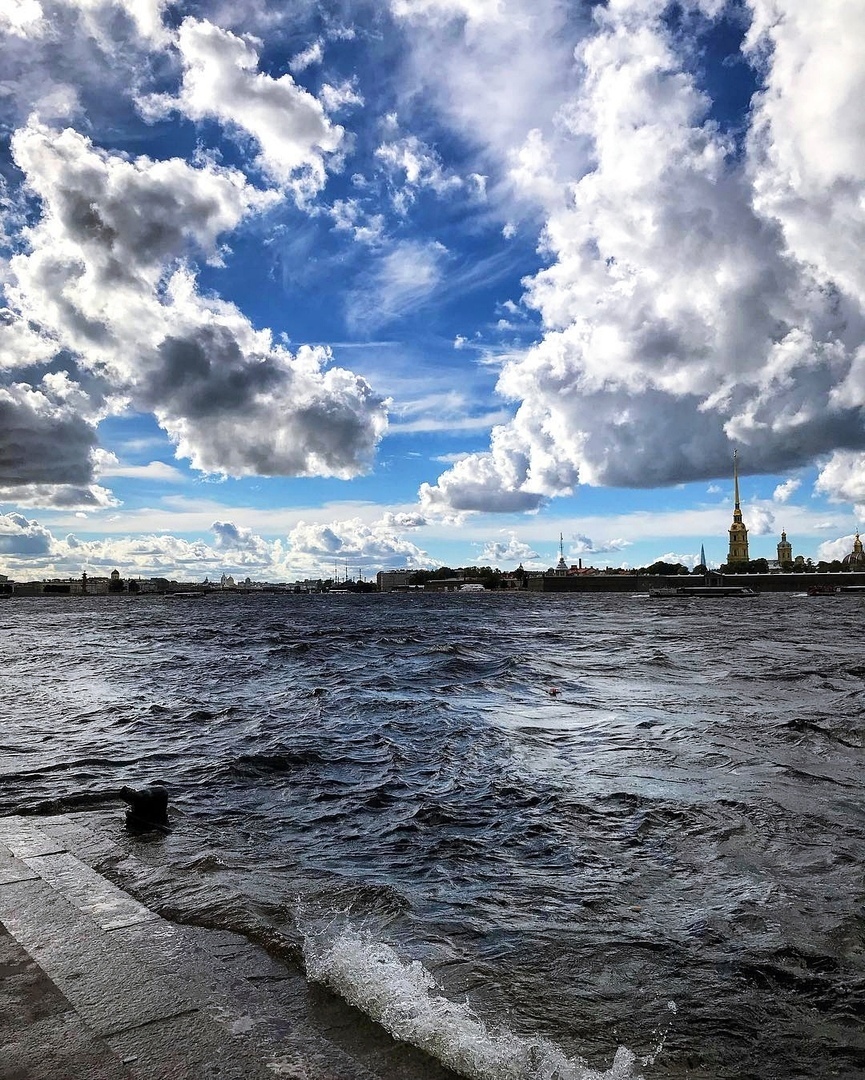 Clouds float over the Neva - Saint Petersburg, Neva, Clouds, The photo, From the network