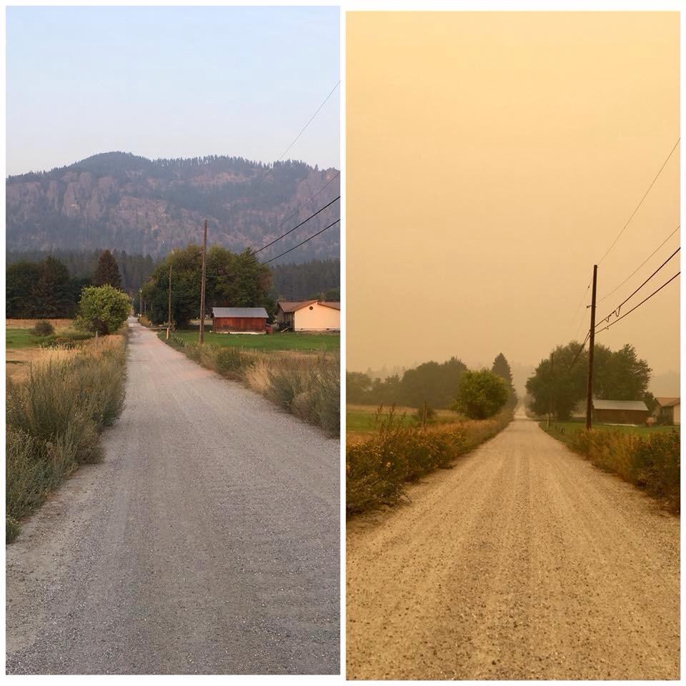 The smog from the fires is so thick it hides the mountains - Washington, Washington, Reddit, The photo