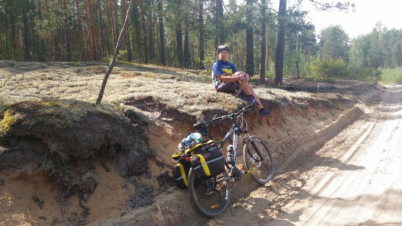 Beach holidays in the Mari forest or “long road in the dunes”. Mari El August 12-19, 2018 Part 1. - My, Travels, Tourism, Hike, Travelers, A bike, Cyclist, Travel across Russia, Longpost