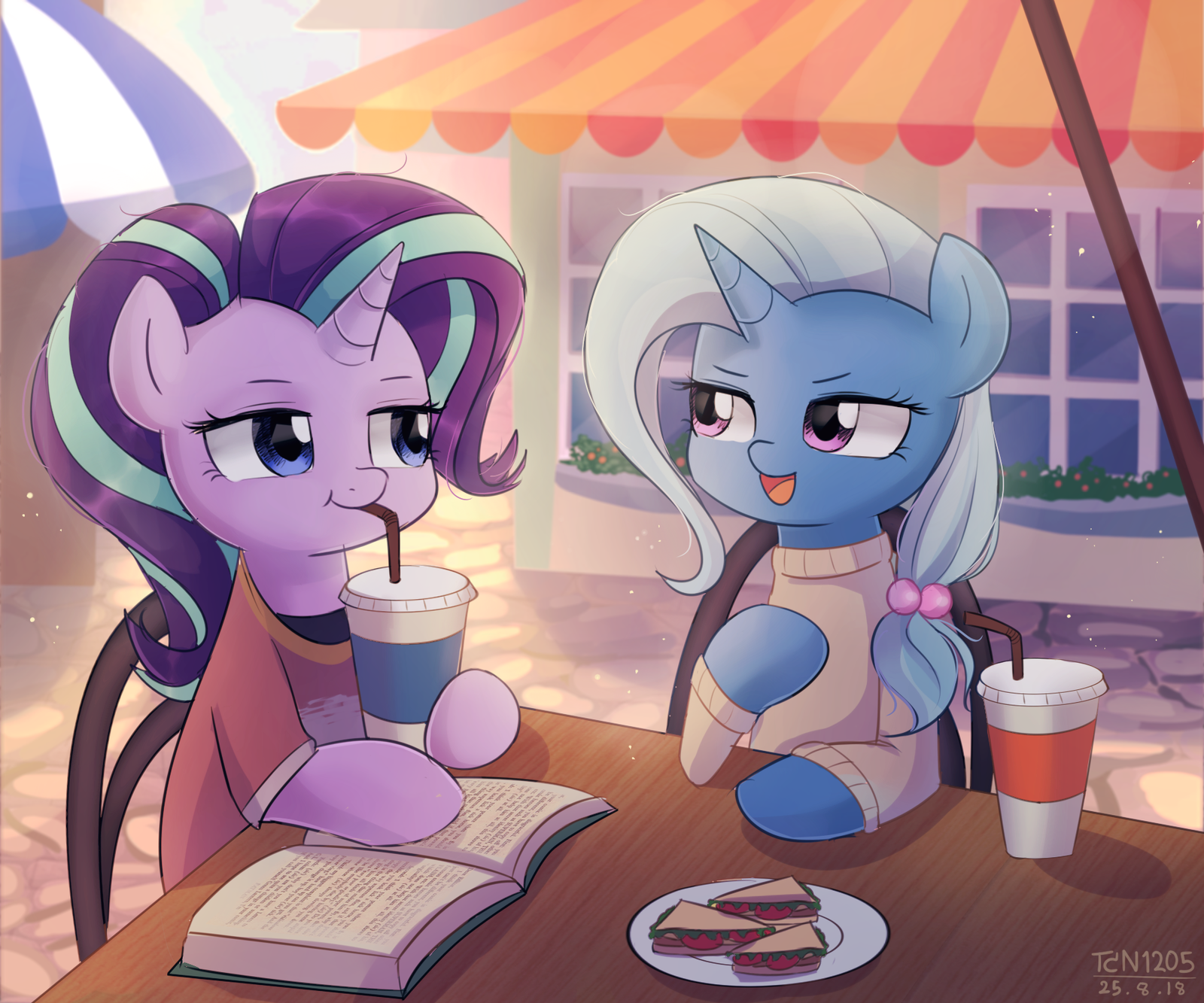 Лучшие подруги - My Little Pony, PonyArt, Starlight Glimmer, Trixie, Looknamtcn