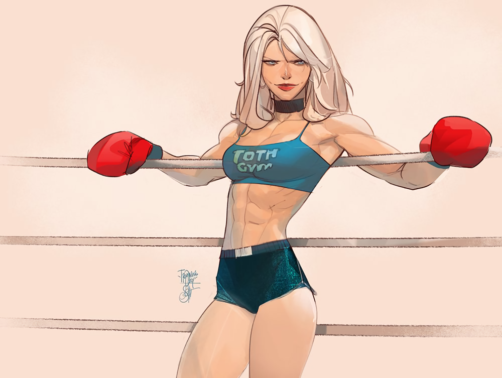 Чёрная Канарейка - Otto schmidt, Арт, Крепкая девушка, Черная Канарейка, Black Canary, DC, DC Comics