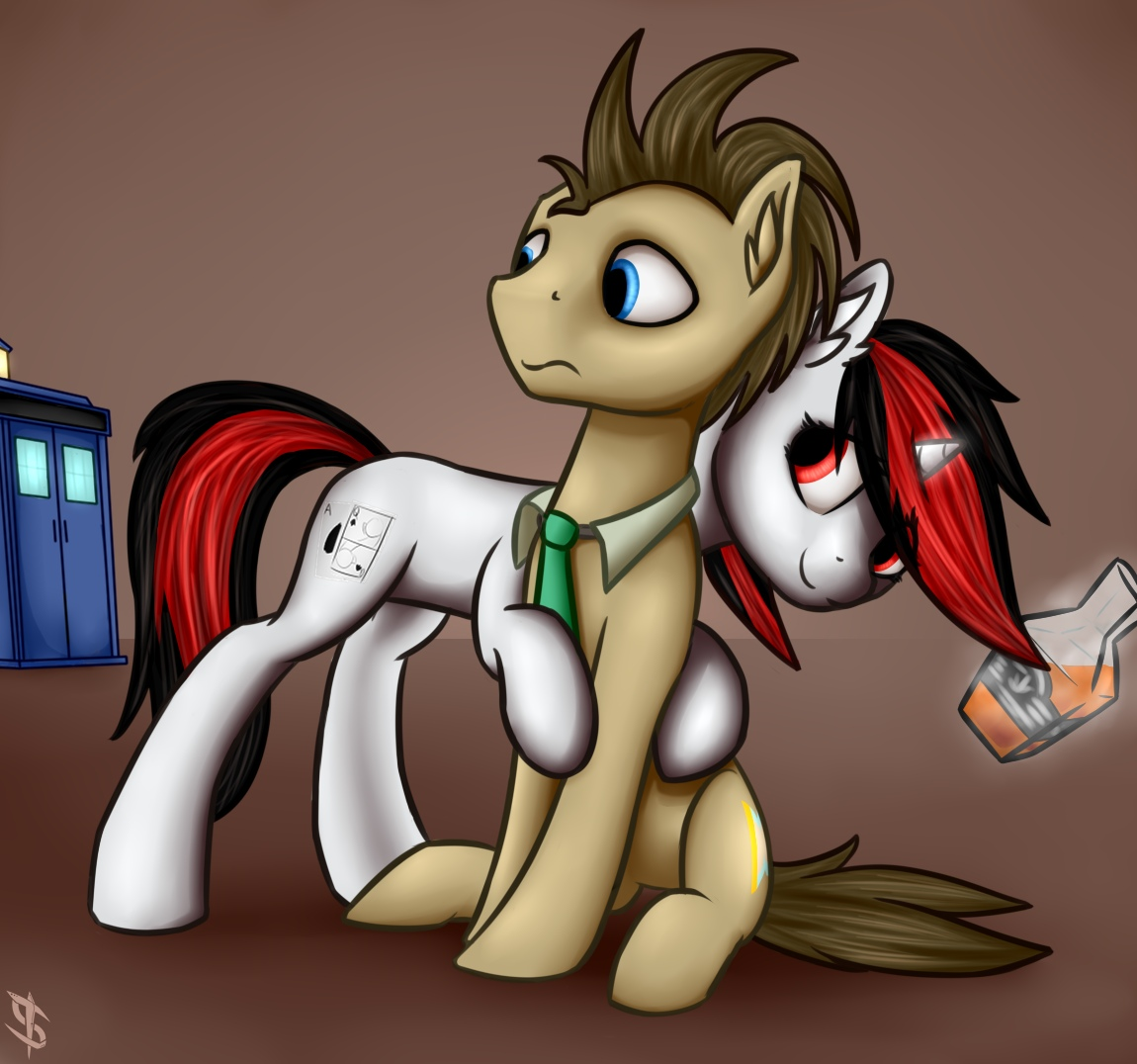 Блэкджек заигрывает с Доктором - My Little Pony, Doctor Whooves, Blackjack MLP, Fallout: Equestria, MLP Blackjack