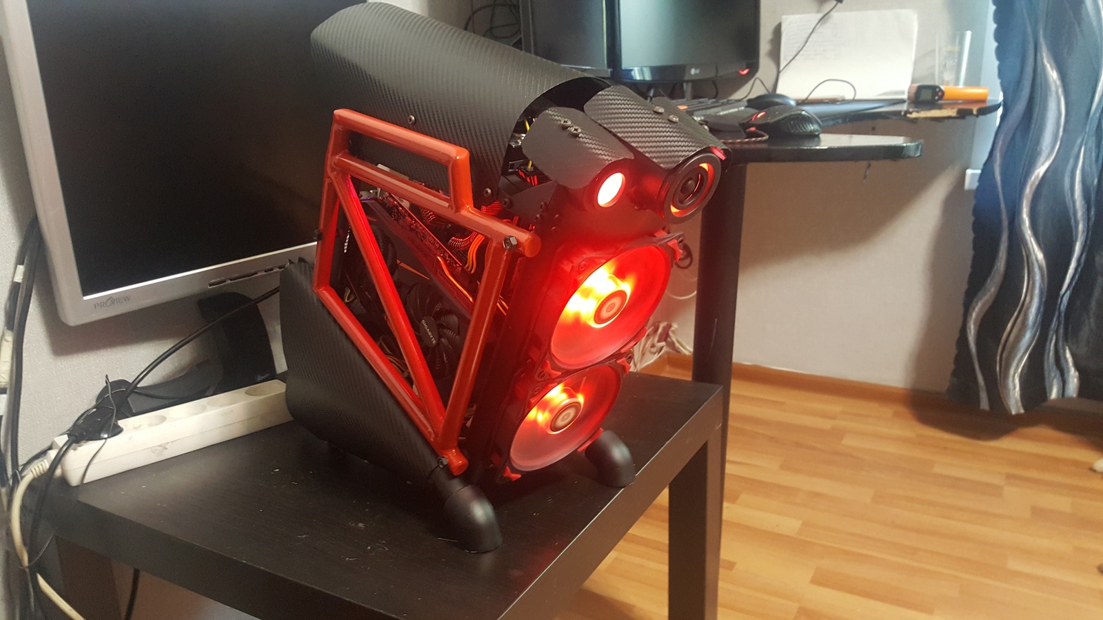 Custom PC Case - Moto PC ( MONSTERMASHINE ) - , Computer, Assembling your computer, With your own hands, Needlework with process, System unit, Modding, Video, Longpost