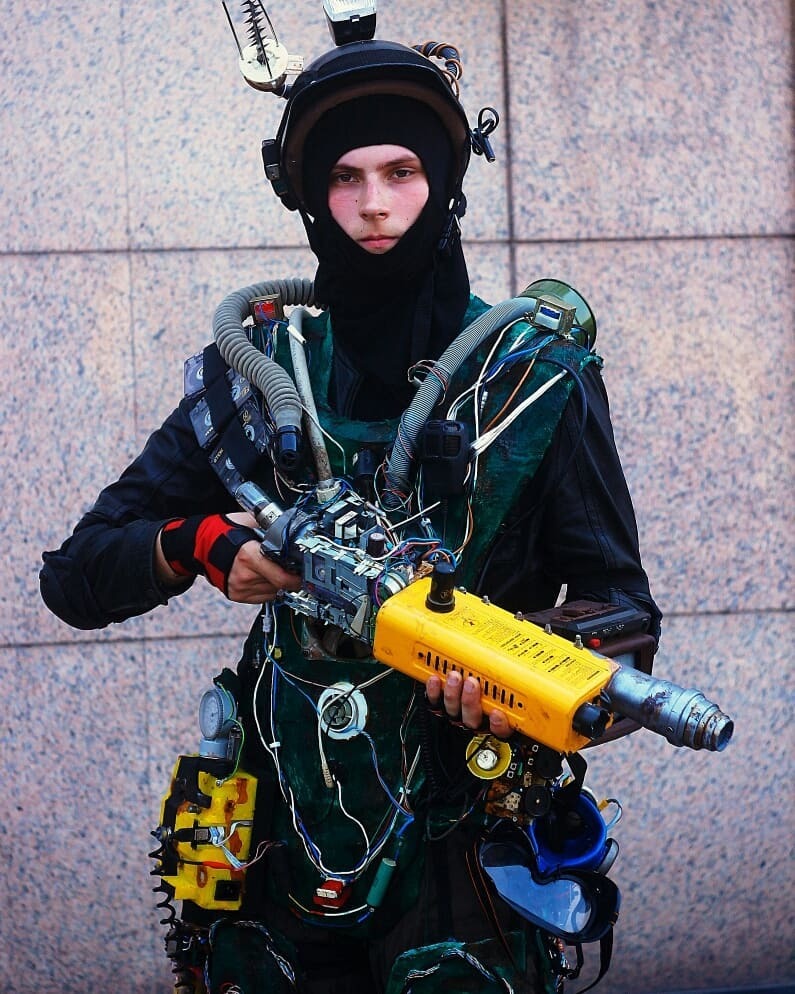 Trash Cosplay - My, Fallout, Cosplay, Apocalypse, Cyberpunk, Radio electronics, Longpost