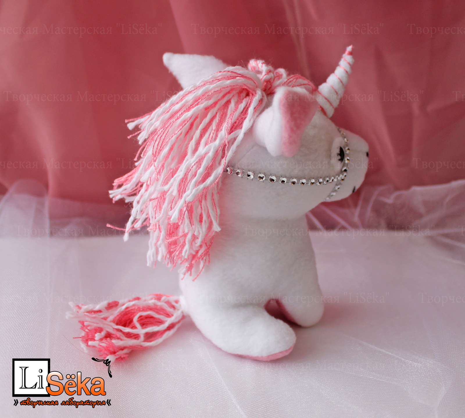 Pink unicorn. Soft toy. - My, Soft toy, Unicorn, , Author's toy, Handmade, Longpost