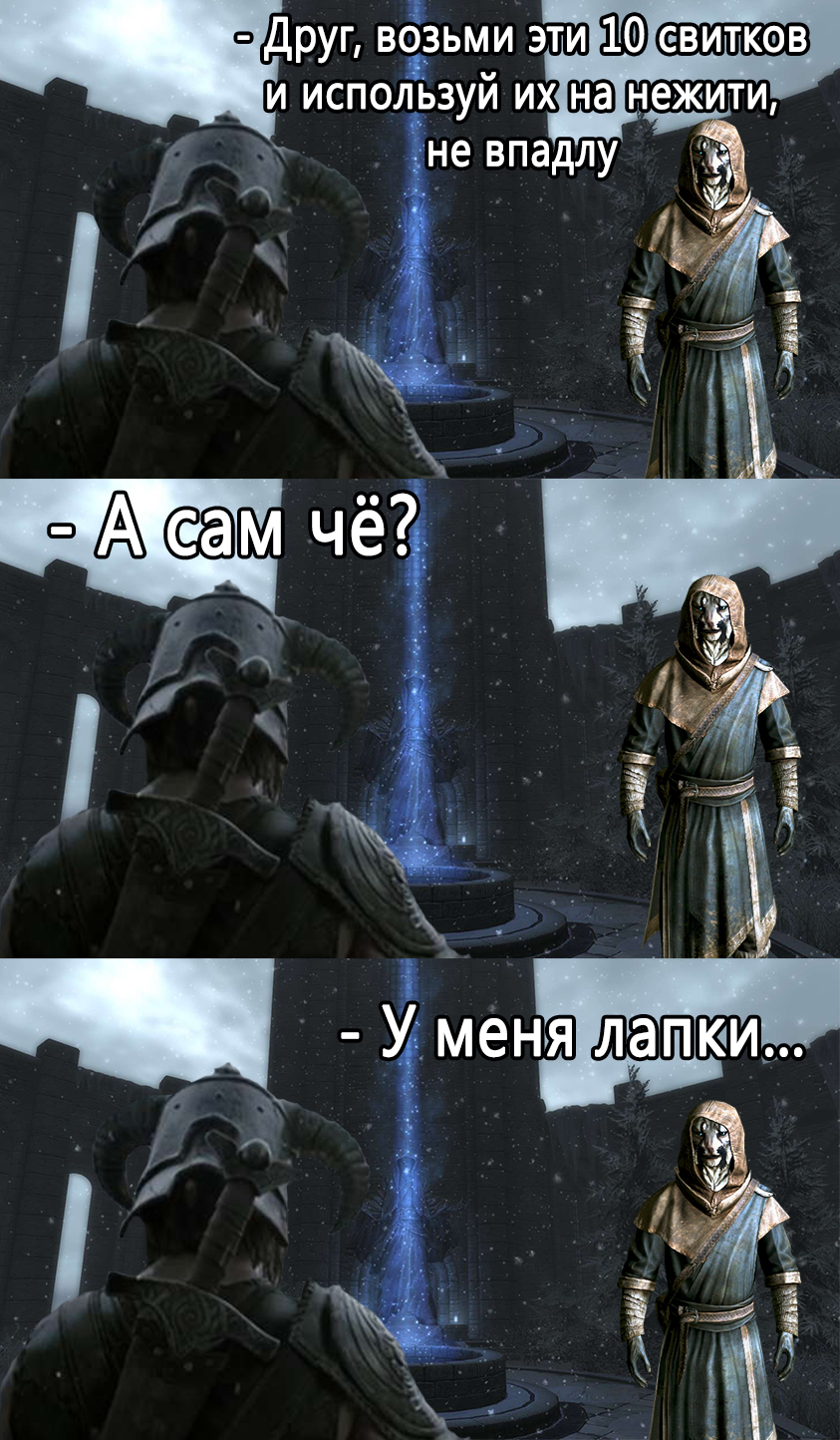 skyrim, приколы