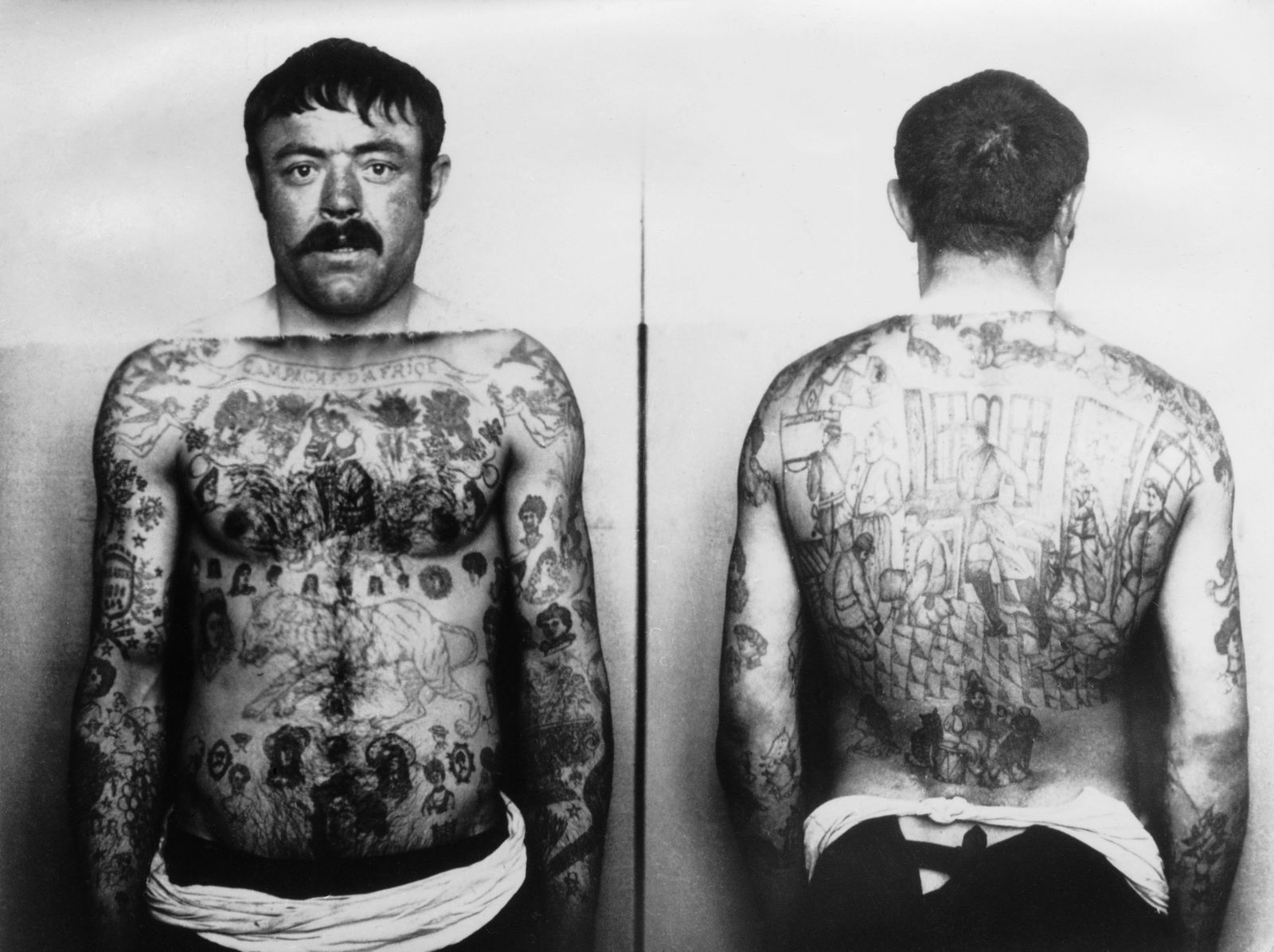 Tattoos bad guys of the late 19th century - Tattoo, , , Criminals, Longpost