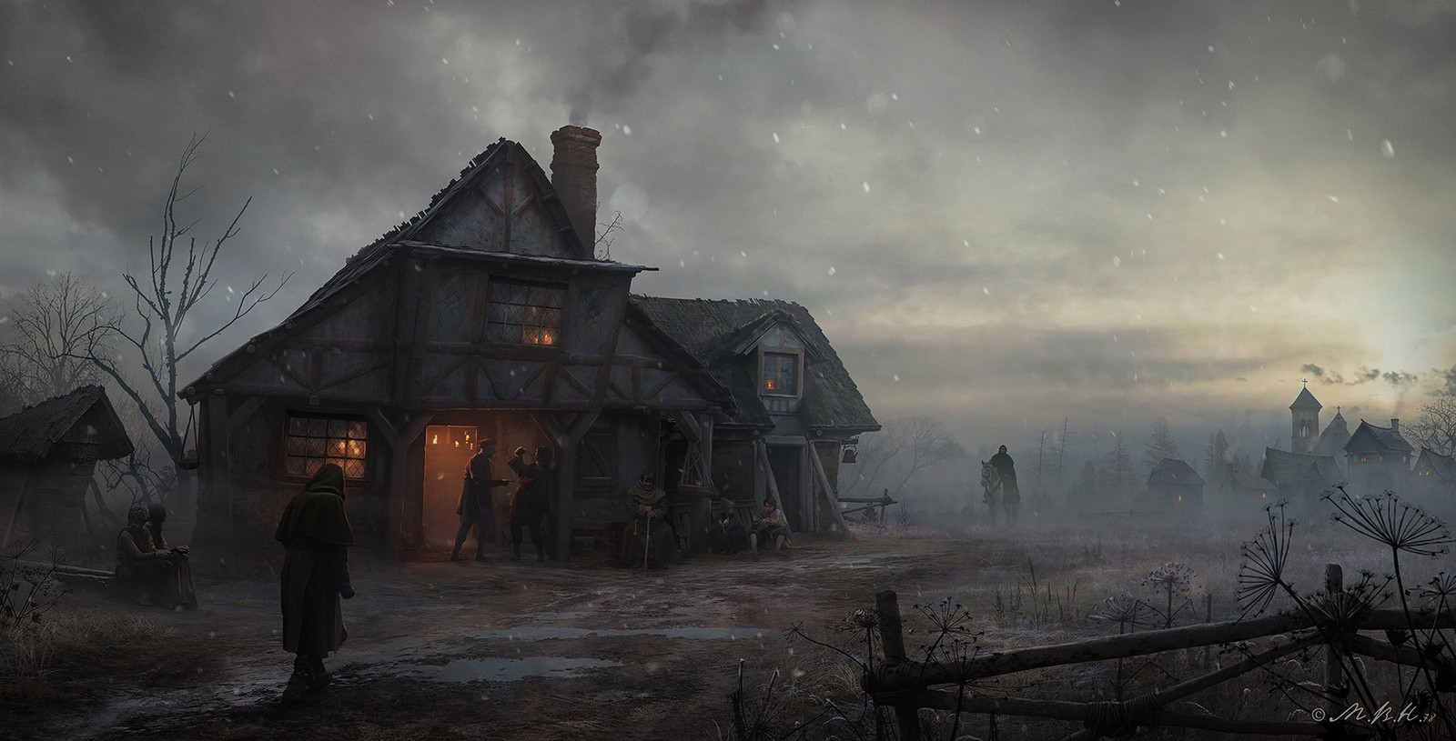 Tavern - Art, Drawing, Vladimir Manyukhin