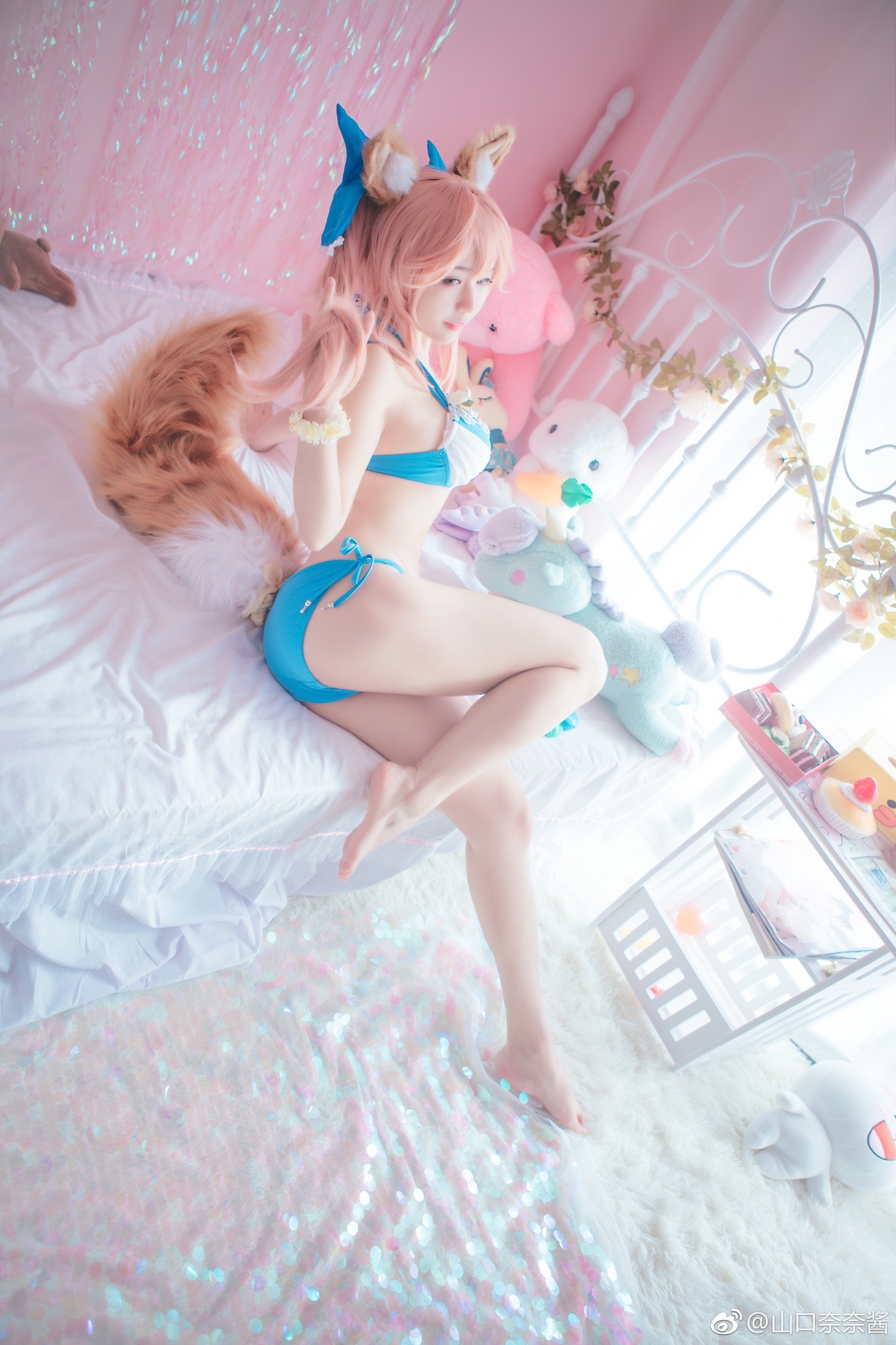 Tamamo-no-Mae - NSFW, Anime, Cosplay, Fate, Fate grand order, Tamamo no mae, Longpost, Tail, Strawberry