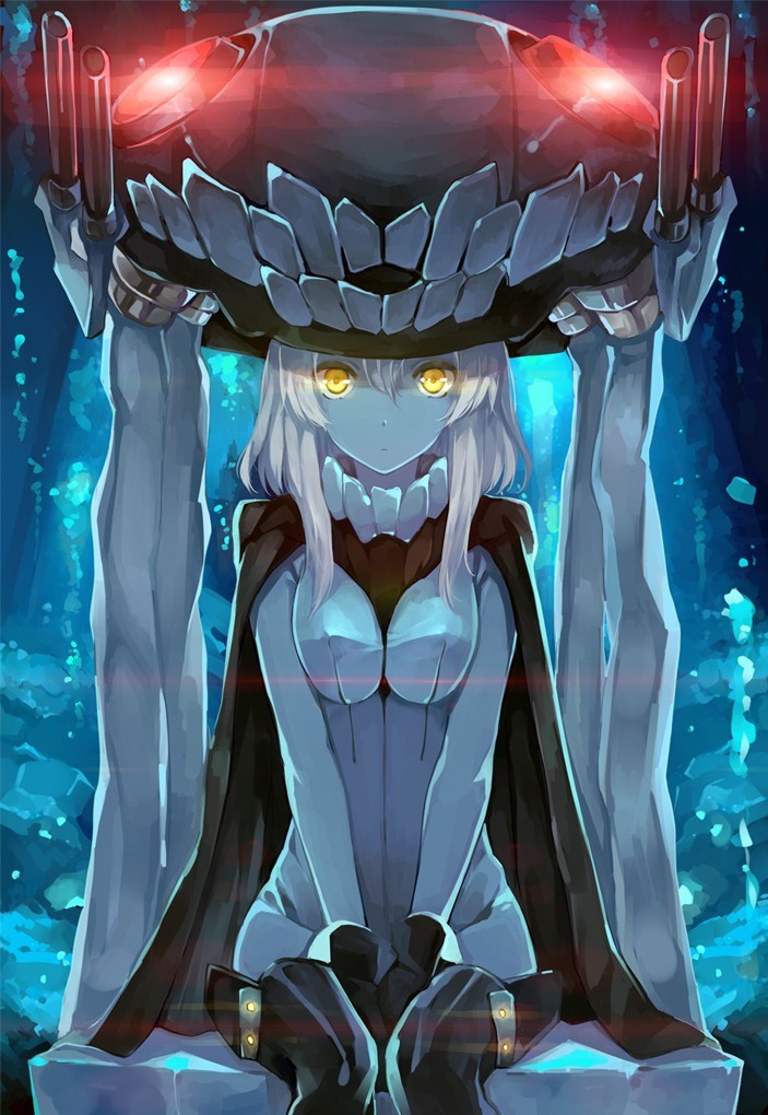 Wo-class Aircraft Carrier - Kantai collection, Wo-Class Aircraft carrier, Abyssal, Anime art, Anime