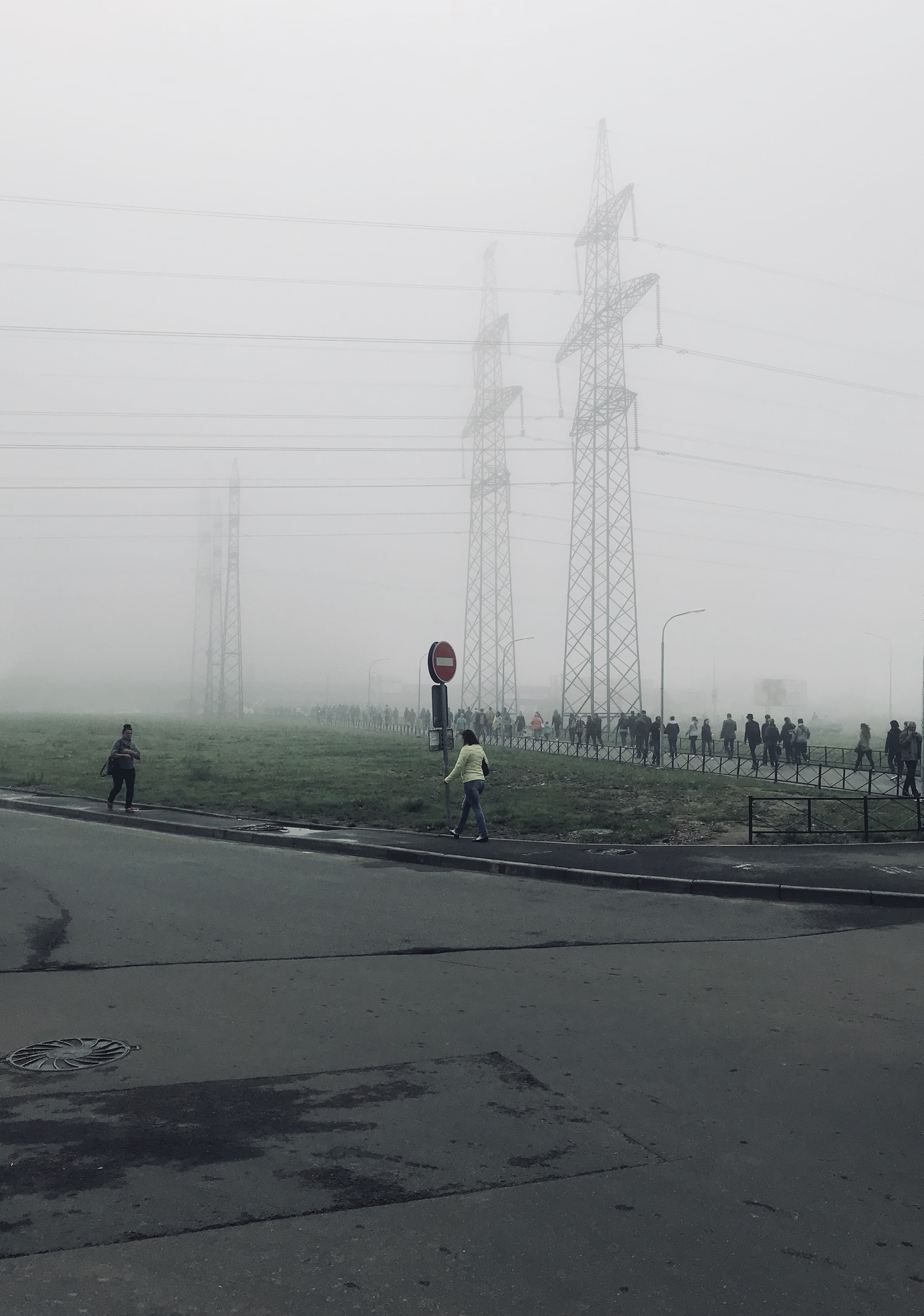 Conveyor at the slaughterhouse - My, The photo, Saint Petersburg, Morning, Fog, Longpost