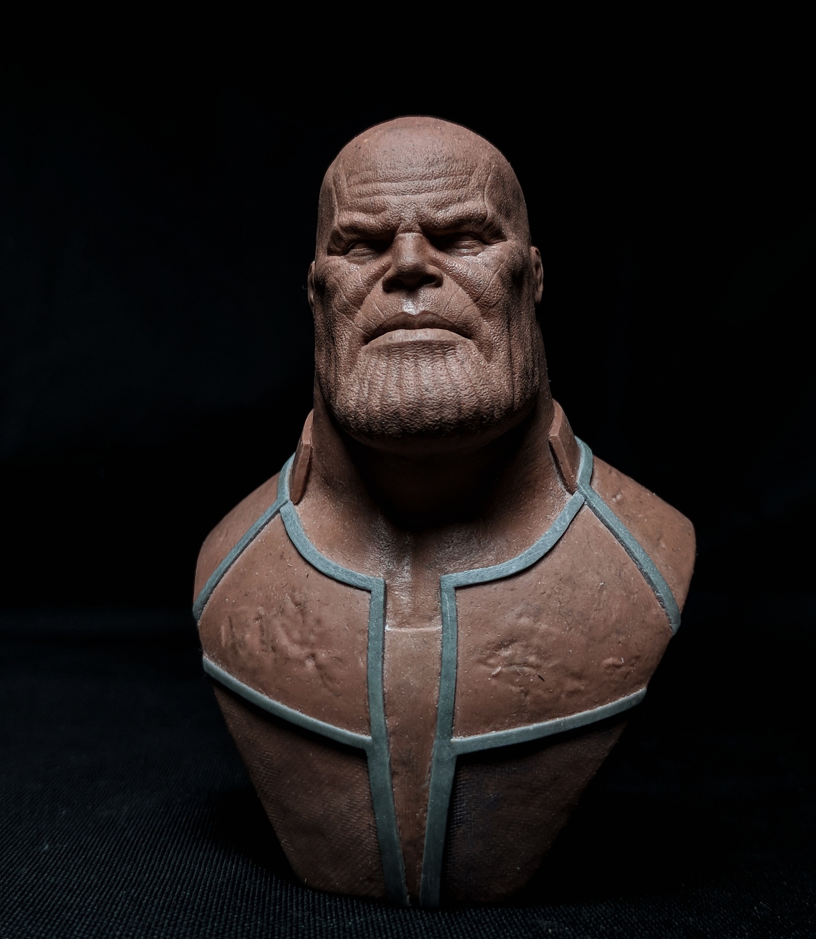 Plasticine bust of Thanos - My, Thanos, Avengers, Marvel, Sculpture, Plasticine, Creation, Friday, Friday tag is mine, Longpost