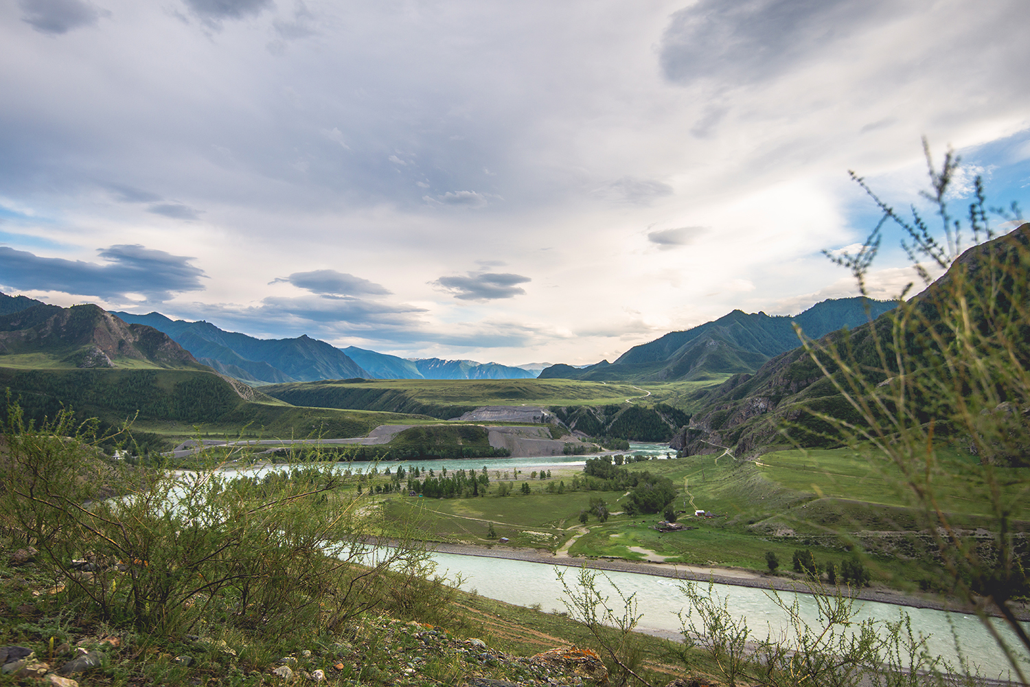 Altai, the confluence of the Chuya with the Katun - My, Altai, Mountain Altai, wildlife, beauty of nature, Longpost, Altai Republic