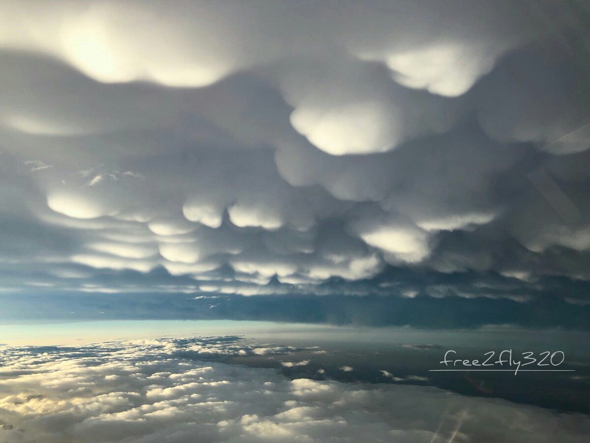 Mammatus clouds over the island of Mallorca (Spain, September 2018). Photo - J. Morillas - Nature, beauty of nature, Interesting, beauty, The photo, Unusual, Clouds, Sky