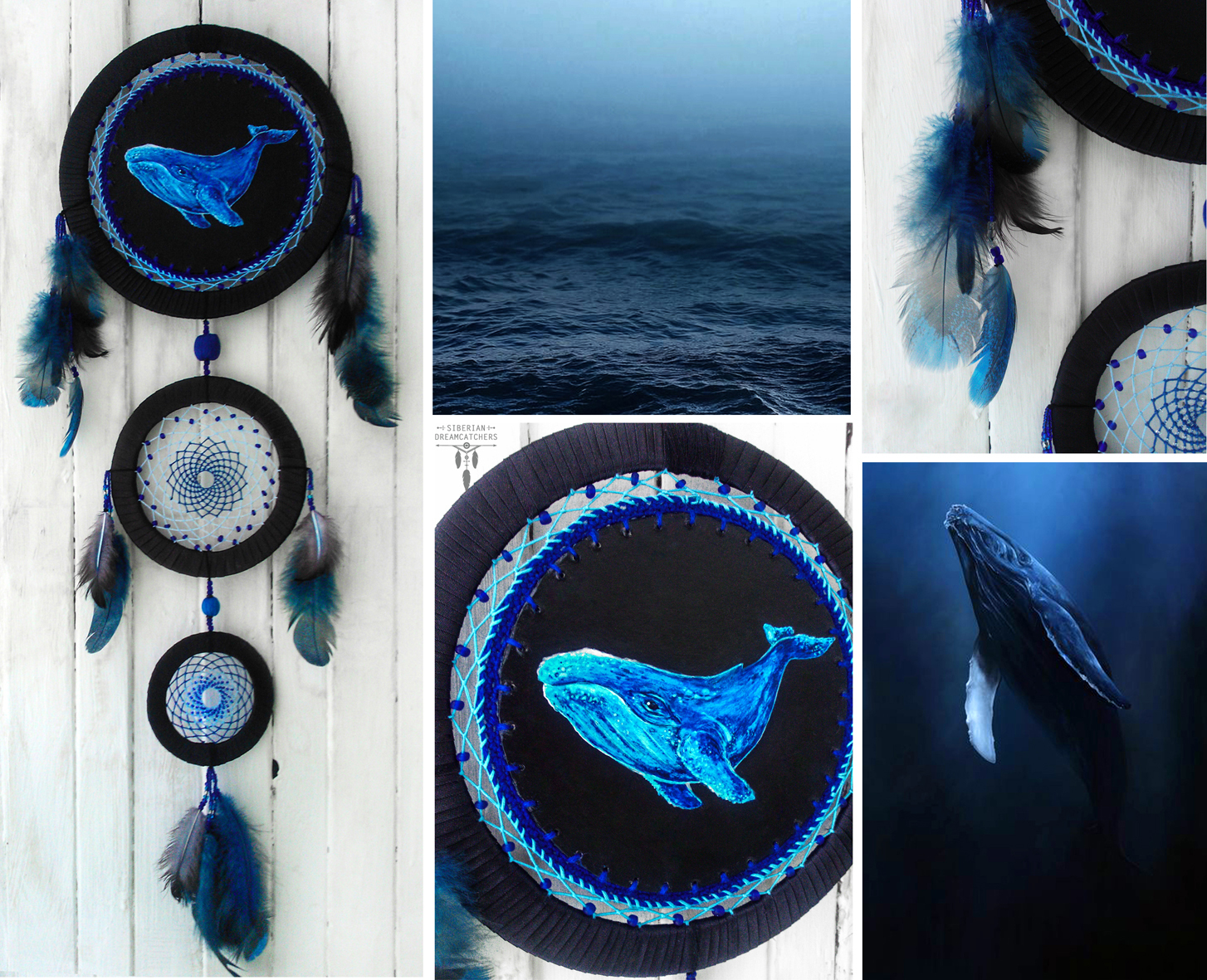 Dreamcatcher Deep Ocean - My, Dreamcatcher, Needlework with process, Painting, Longpost