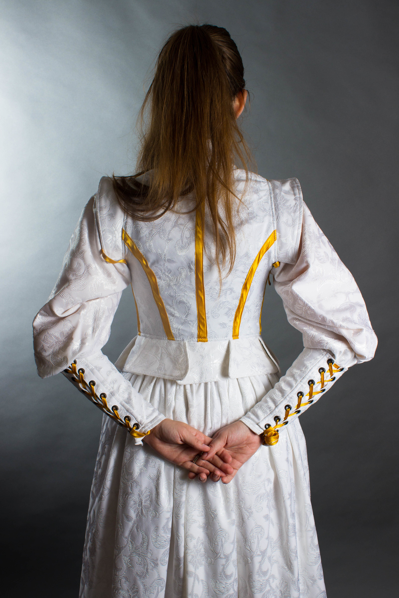 White lady. - My, Scaffold, Needlework without process, Fantasy, Beautiful girl, Fancy clothes, Costume, The dress, Longpost