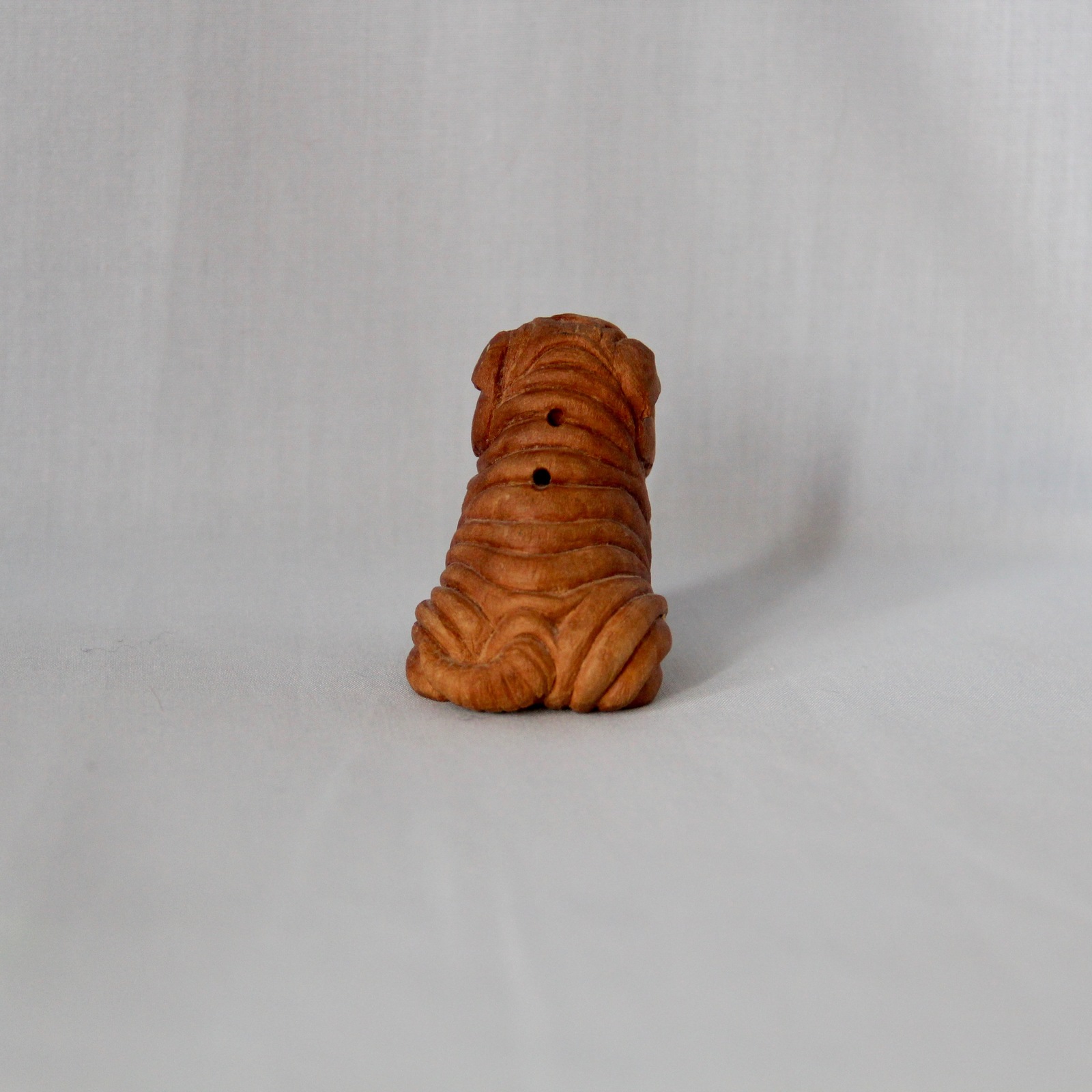 Netsuke #8 Sharpei - My, Netsuke, Wood carving, Miniature, Longpost