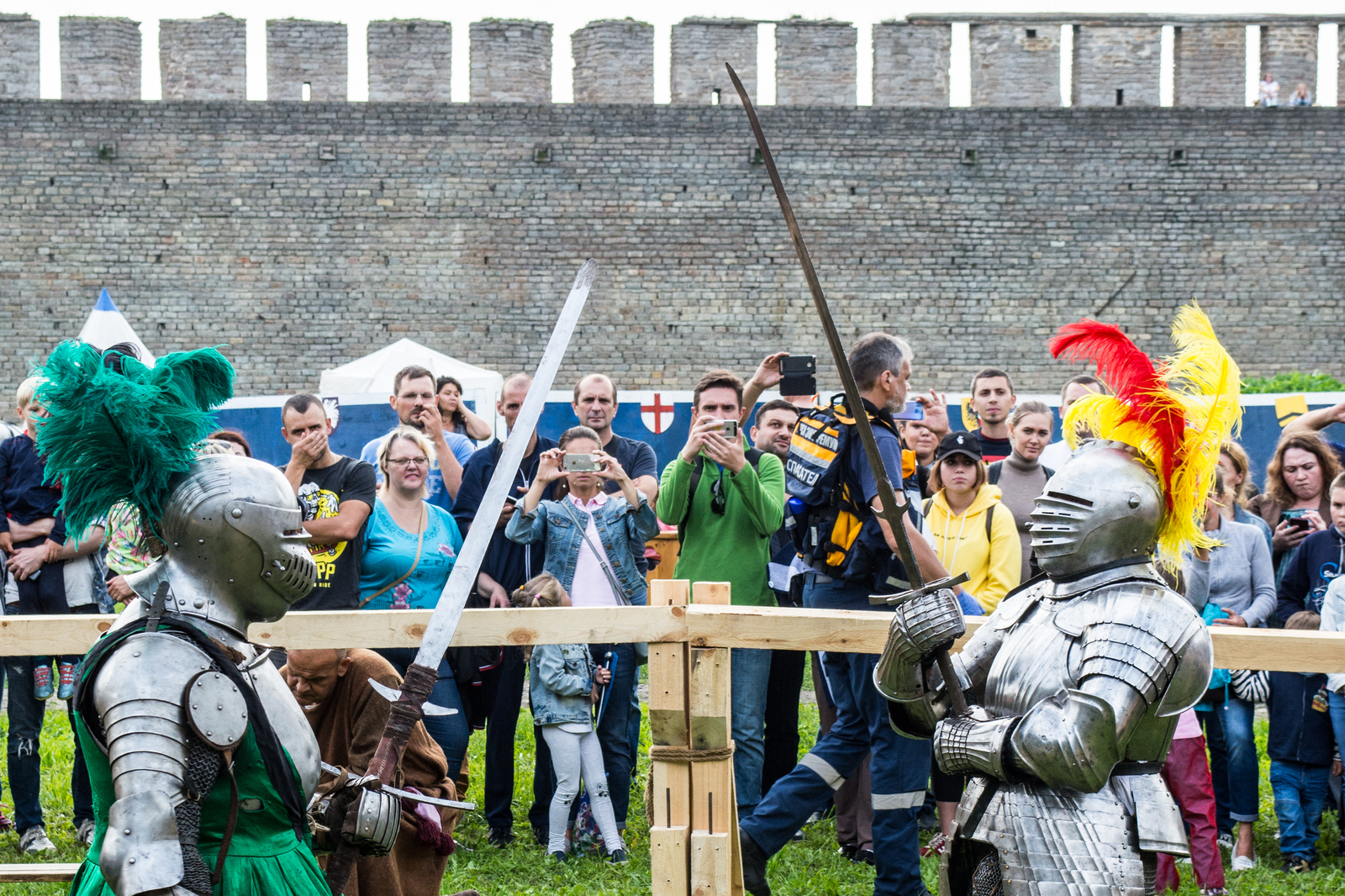 Footage from the jousting tournament in the Ivangorod fortress - My, Knight, Knight Tournament, Fortress, Longpost, Knights