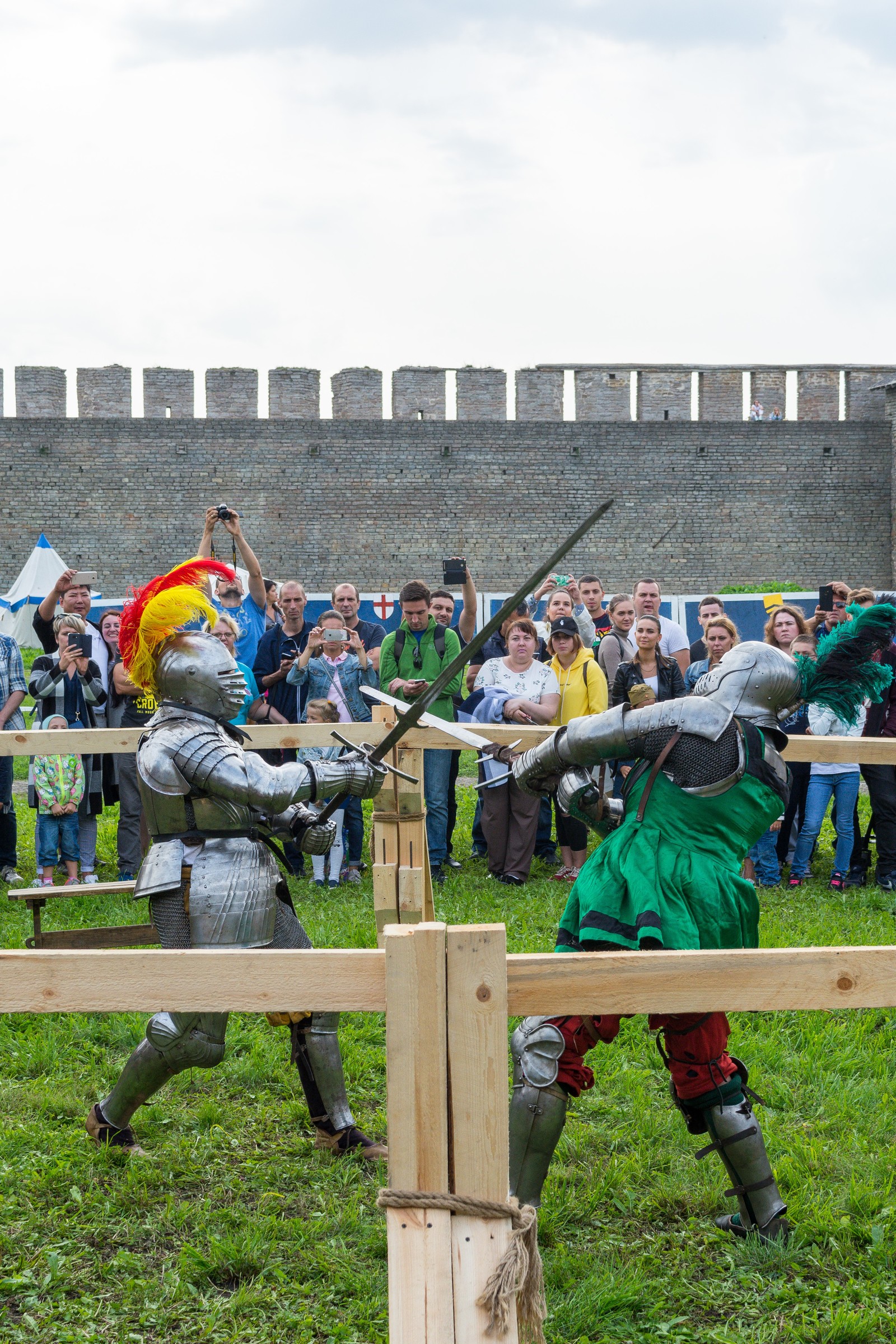 Footage from the jousting tournament in the Ivangorod fortress - My, Knight, Knight Tournament, Fortress, Longpost, Knights