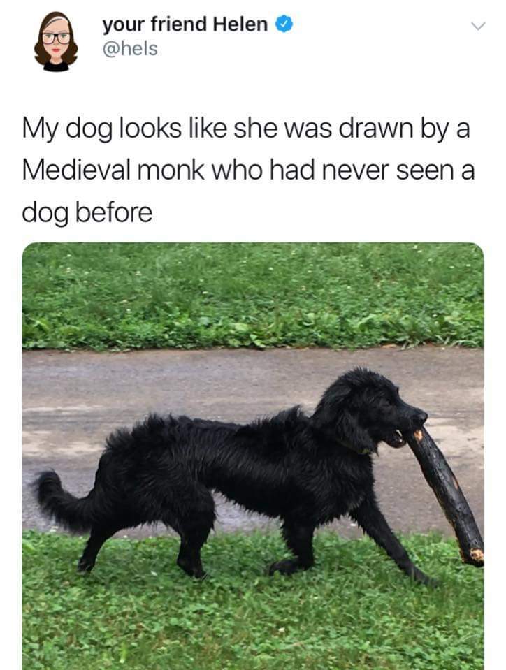 Some kind of overlay with proportions - Dog, Middle Ages, Stick