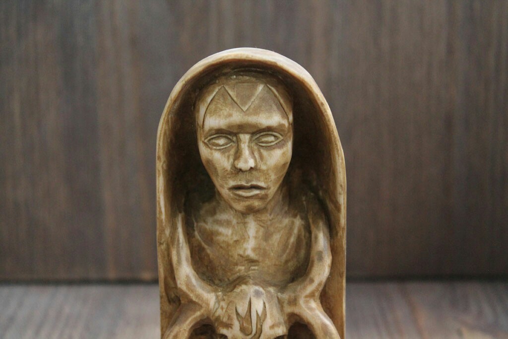 Forest witch. Dark side. Wood figurine. - My, Needlework without process, Wood carving, Mythology, Witch, Longpost