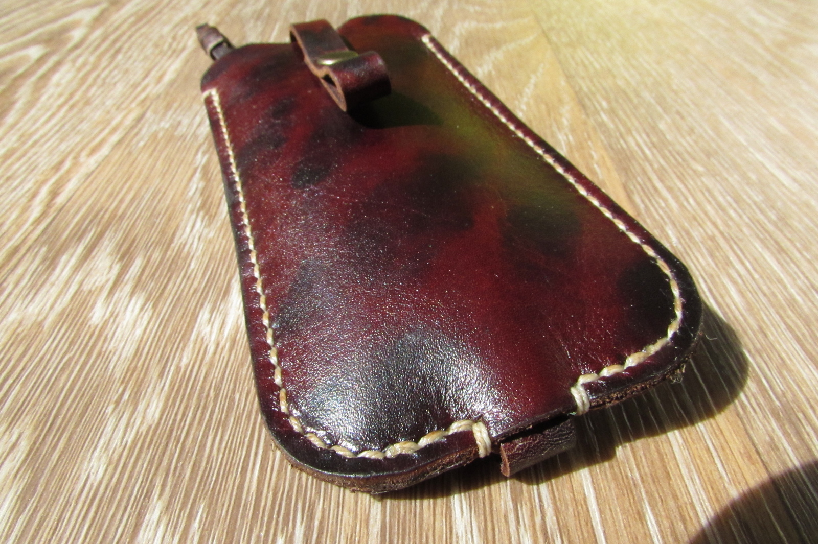 Key holder made of leather for a good person. - My, Leather products, Leather, Housekeeper, Presents, With your own hands, Needlework without process, Longpost