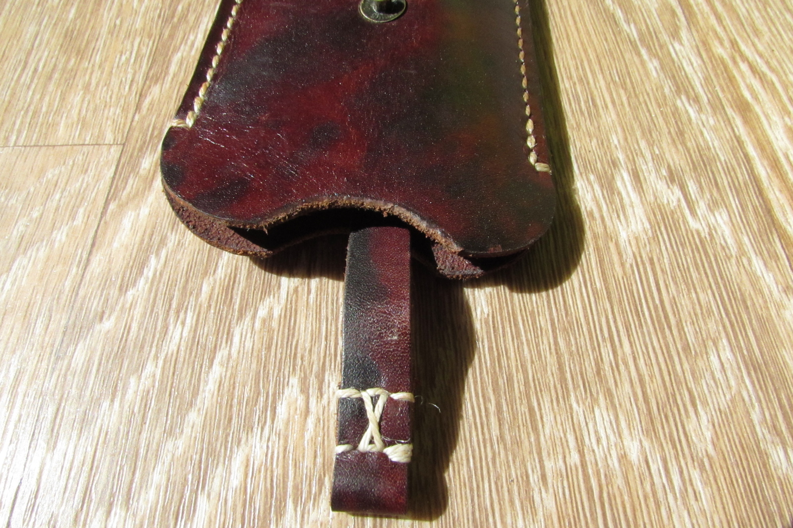 Key holder made of leather for a good person. - My, Leather products, Leather, Housekeeper, Presents, With your own hands, Needlework without process, Longpost