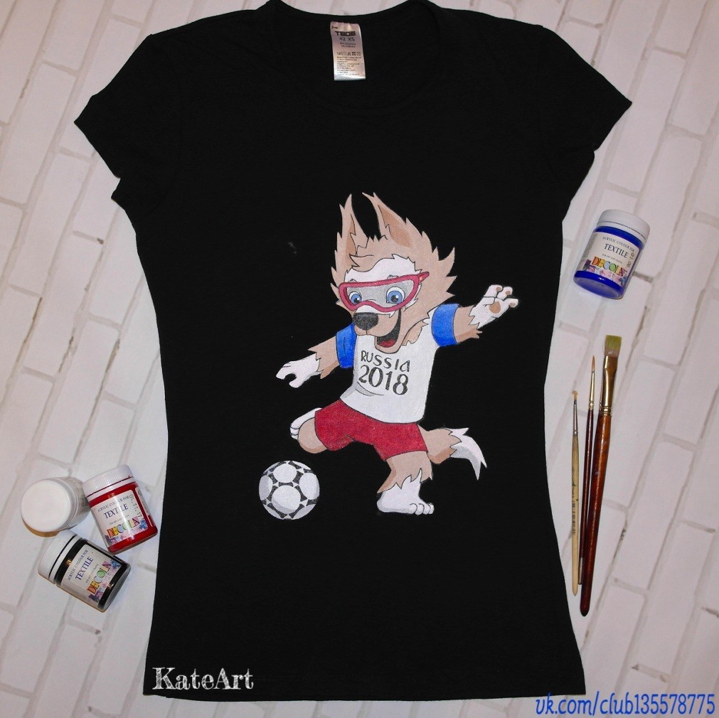 T-shirt painting - My, Painting on fabric, Zabivaka, , Needlework with process, Longpost