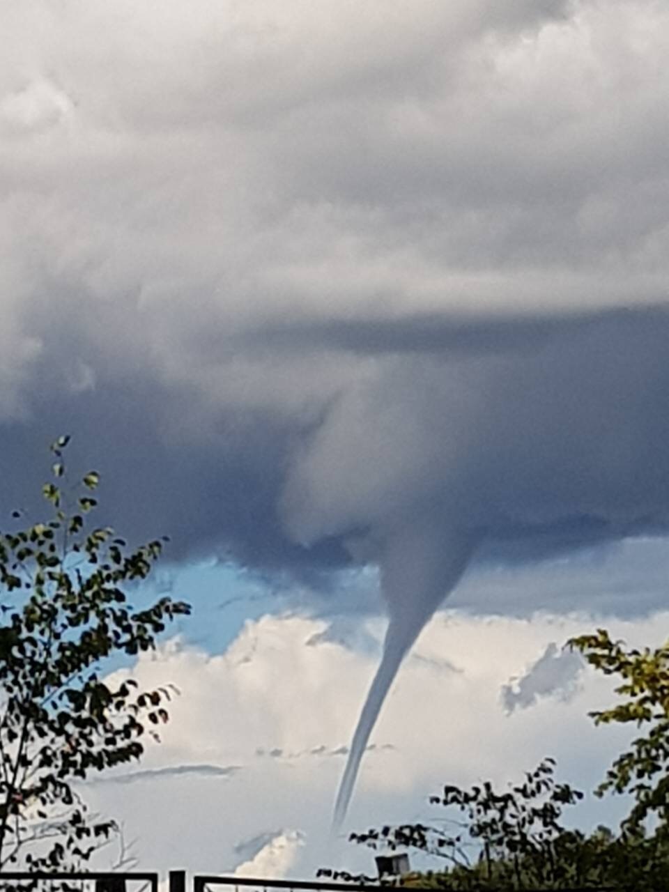 A tornado on the Russia-Estonia border. It is interesting that the tornado was moving right in the place where the Nord Stream-2 pipe will soon run. - The border, Neighbours, Estonia, Nord Stream-2, First post, Tornado, Bad weather