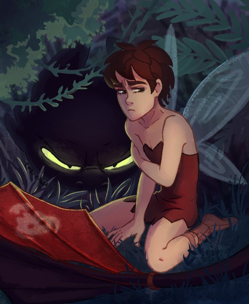 dragon fairy - Its a trap!, Art, How to train your dragon, Hiccup, Toothless, The Dragon, Fairy