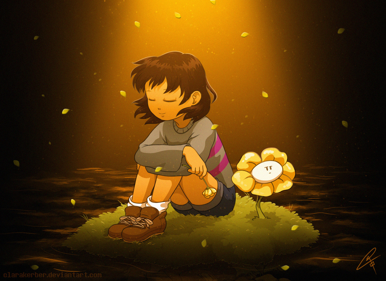 Determination - Undertale, Games, Art, Frisk, Flowey