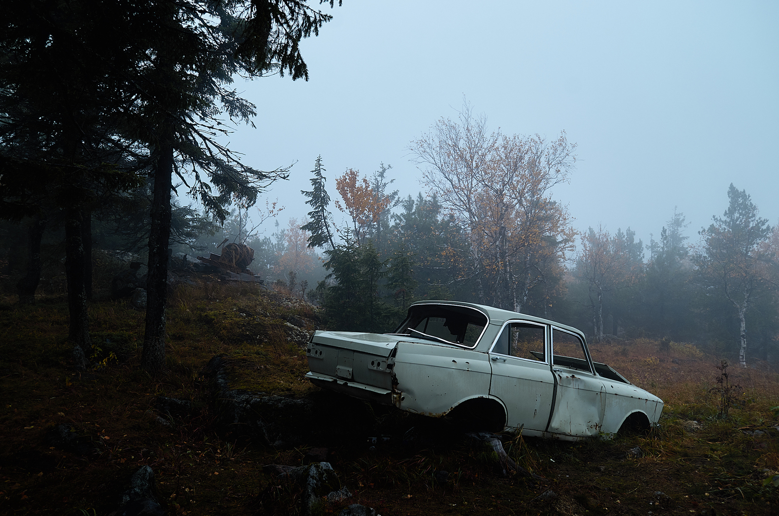 Сонное утро. - Моё, Средний урал, Качканар, Фотография, Пейзаж, Осень, Длиннопост