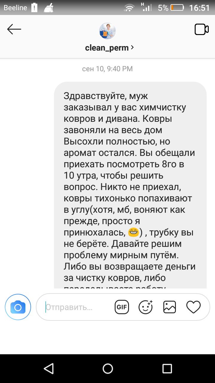 How to make carpets smelly in a couple of hours and thousands - My, Permian, Dry cleaning, , Longpost, Longtext, Stench, Misunderstanding, Divorce for money