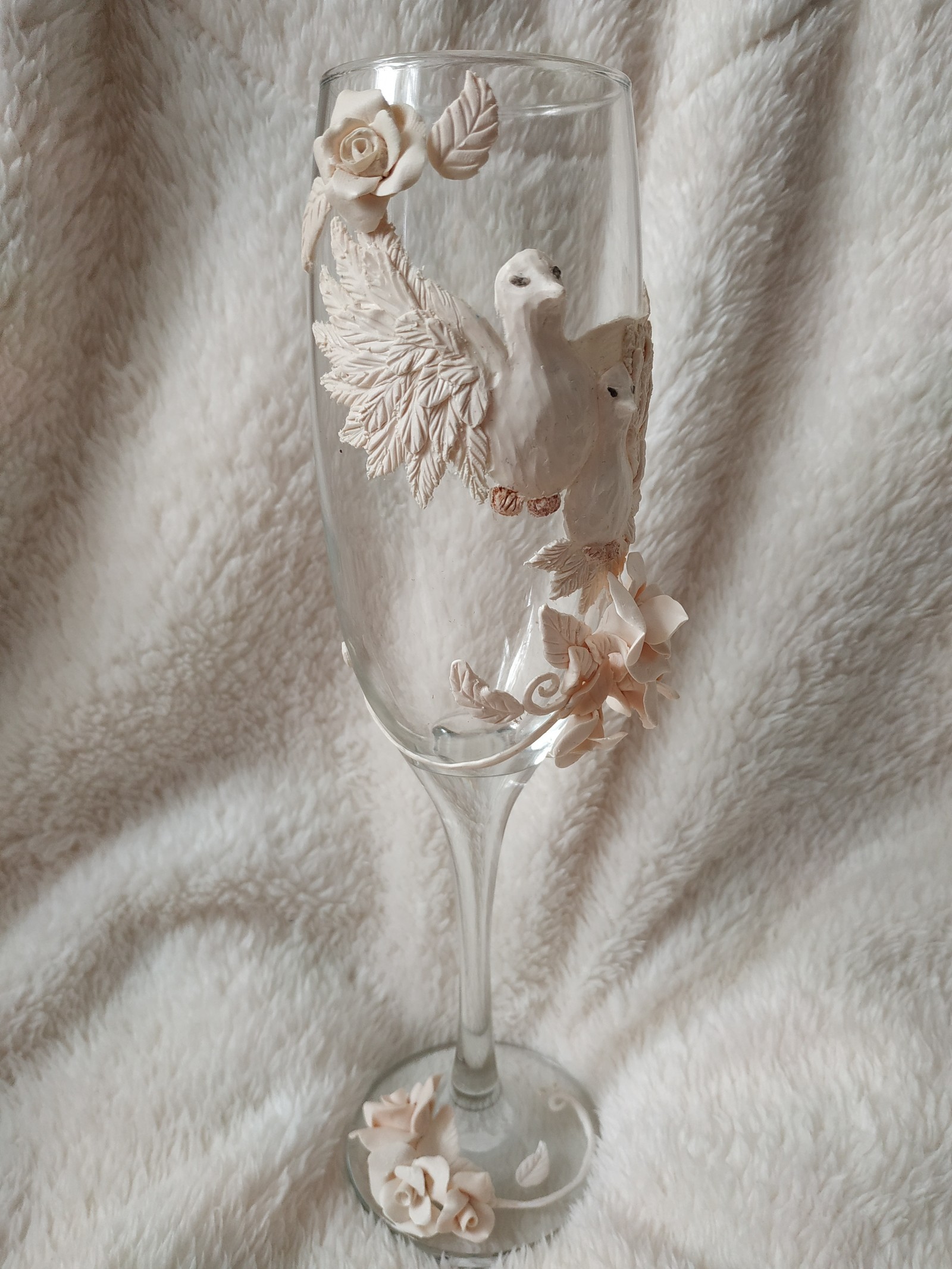 Wedding glasses. Made to drink love. - My, With your own hands, Polymer clay, Handmade, Goblets, Wedding, Almost long post, Needlework with process, Longpost