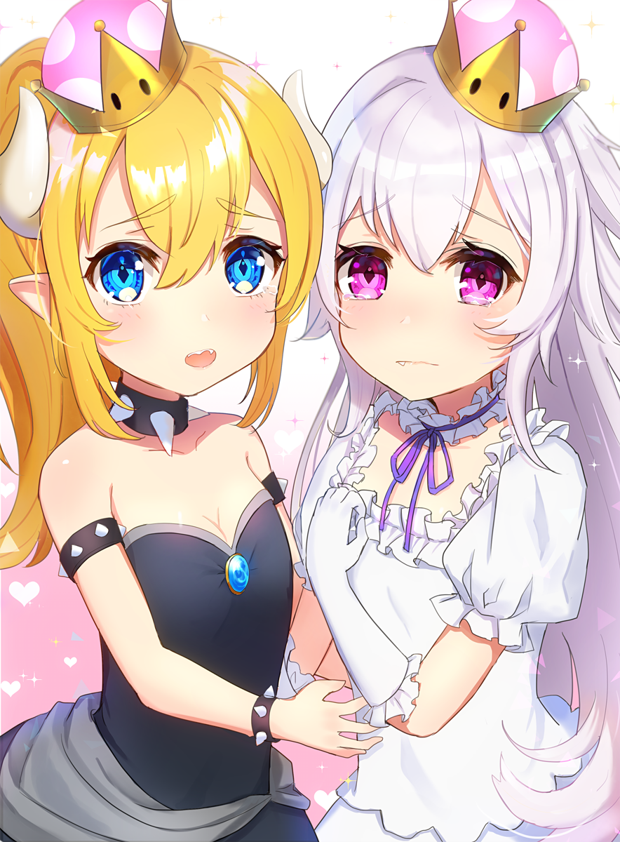 Boosette - Mario, Bowsette, Boosette, Boobs, Anime art, Longpost