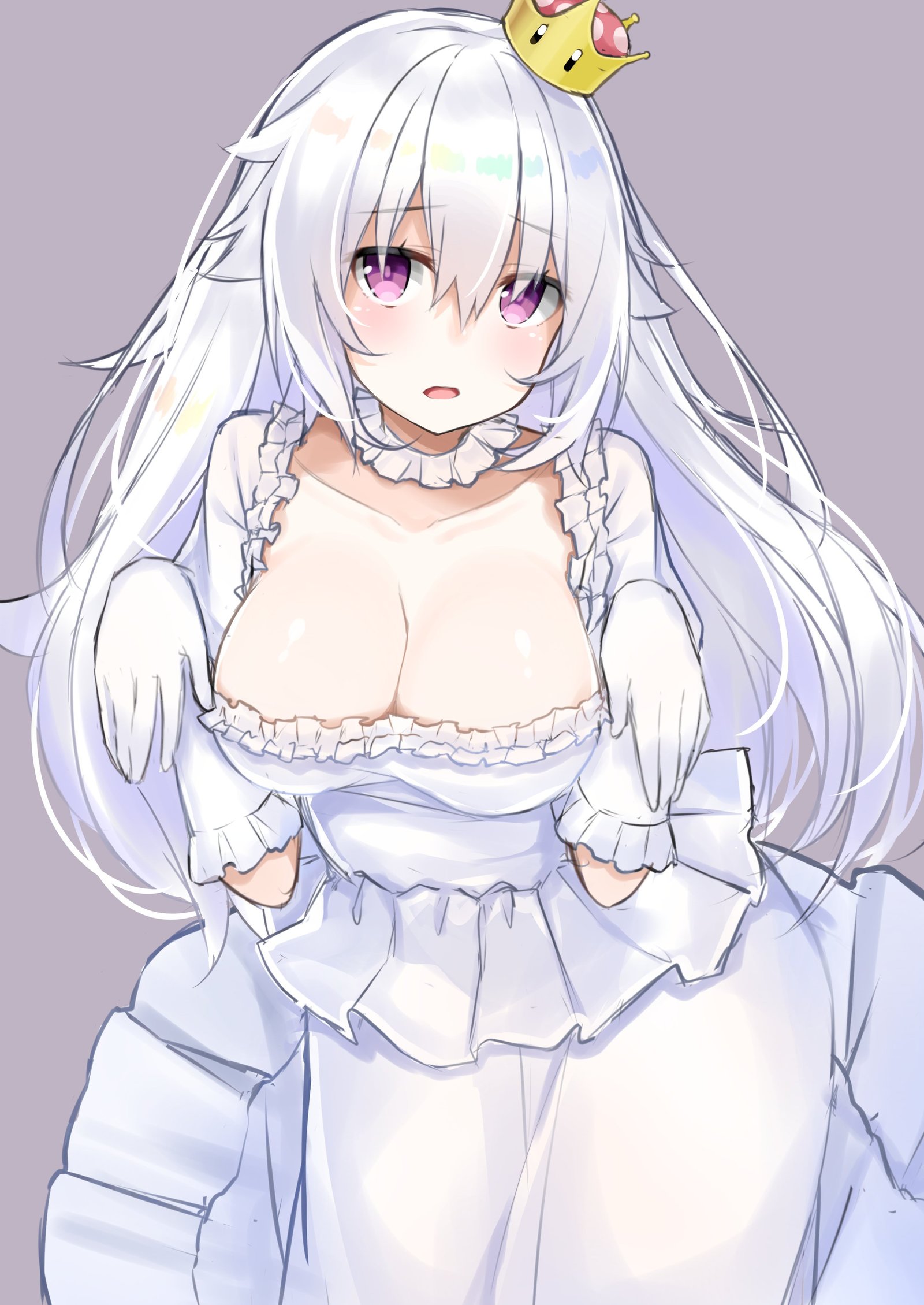 Boosette - Mario, Bowsette, Boosette, Boobs, Anime art, Longpost