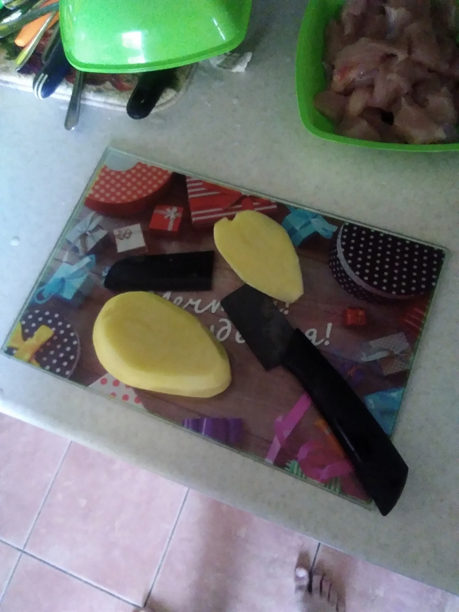 Russian potatoes defeated the Chinese knife - Knife, Potato, Poor quality