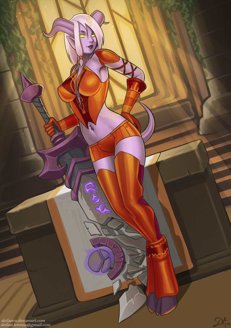 Commission, I hope you like it :) - NSFW, Deilan12, Warcraft, World of warcraft, Draenei, Games, Art, Longpost