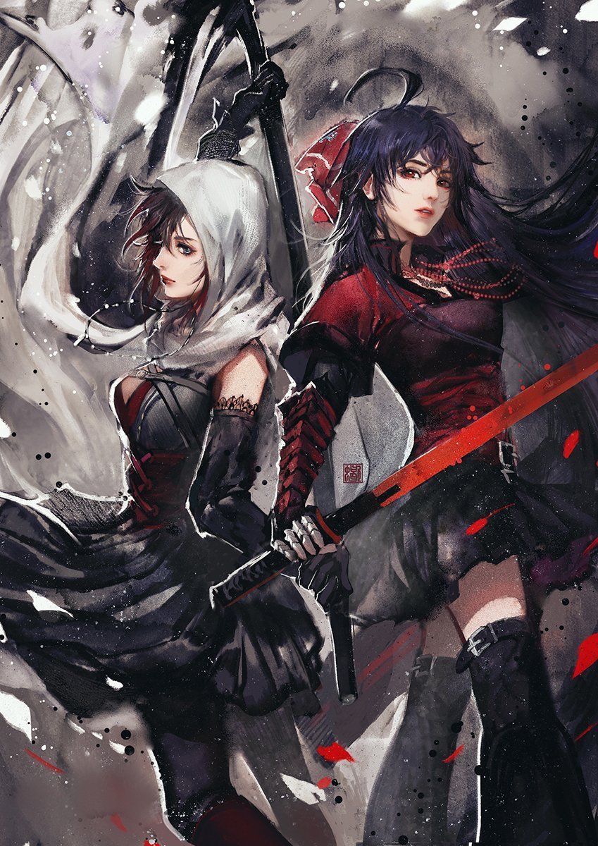 Summer and Raven. - RWBY, Summer Rose, Raven Branwen, Anime, Not anime, Art