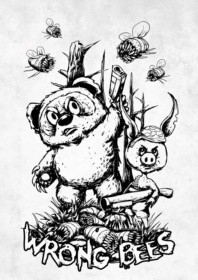 Wrong bees - My, Winnie the Pooh, Wrong bees, Longpost, Cartoons, Drawing, Digital drawing