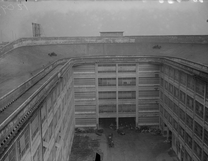 Test cars on the roof of the Fiat factory, 1929 - Fiat, Italy, The photo, Auto