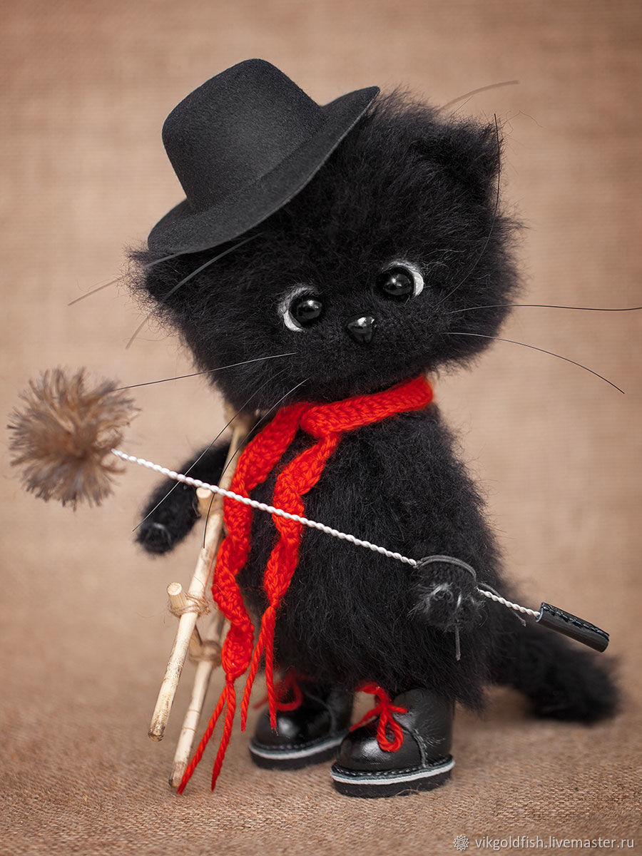 Have you called a chimney sweep? - My, Needlework, Needlework without process, Knitted toys, Longpost