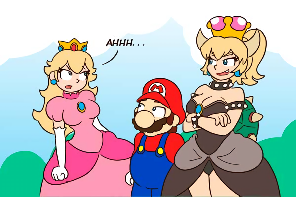 NOPE! - Игры, Комиксы, Super Mario, Марио, Princess Peach, Bowsette, Супер корона, Правило 63, Длиннопост